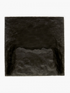 Isola ipogea VIII, 2006, cera con anima in gesso e legno, cm 63x63x13