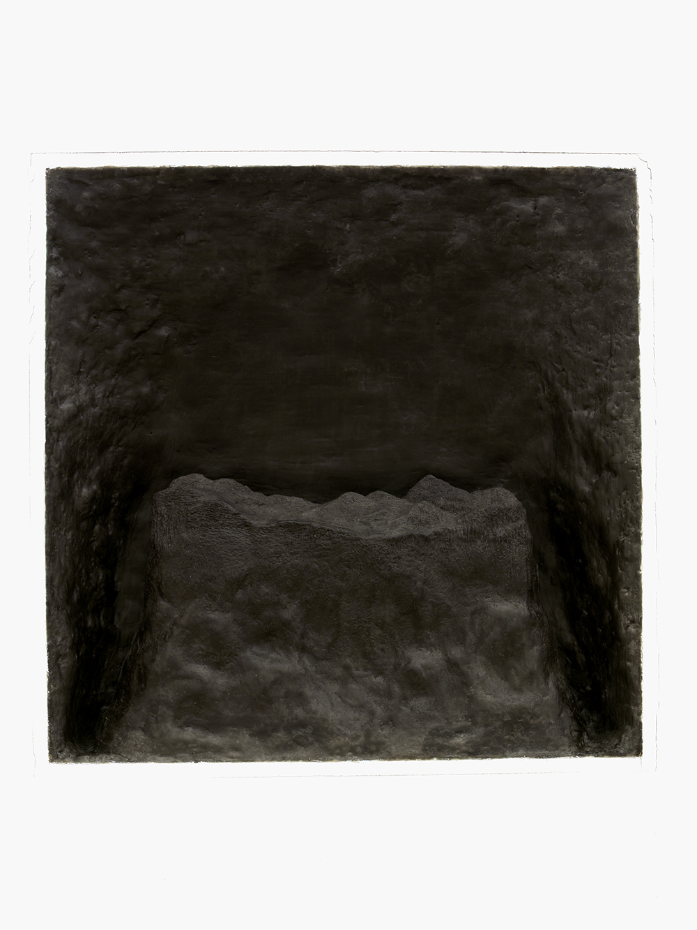 Isola ipogea VIII, 2006, cera con anima in gesso e legno, cm 63x63x13