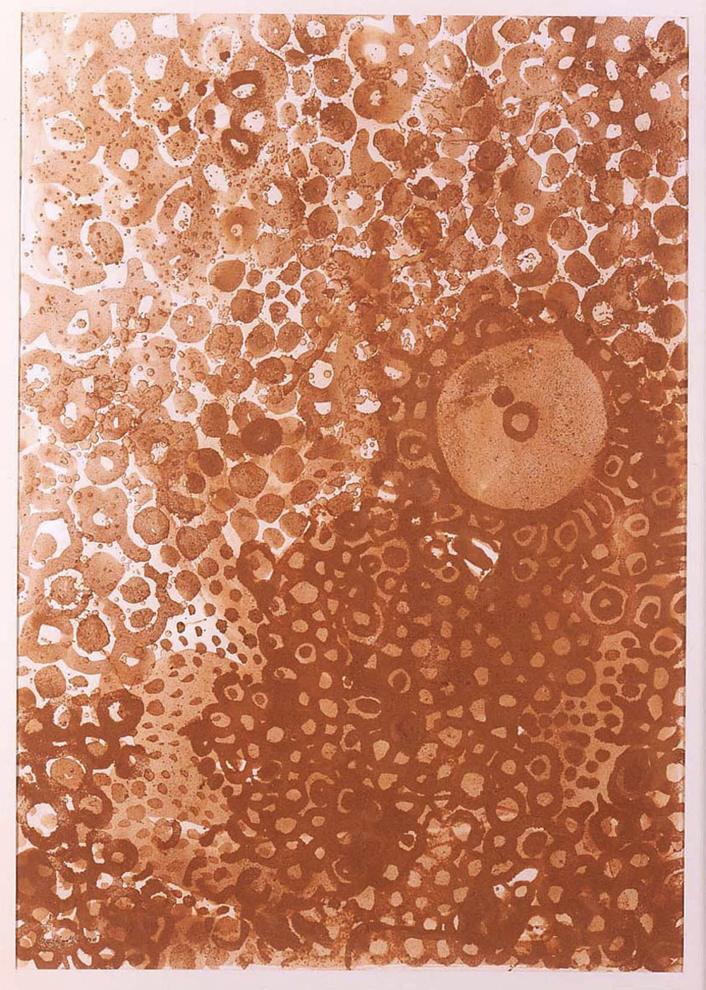Luigi Mainolfi, Polveri, 1999, sabbia e tecnica mista su carta cm 100x70