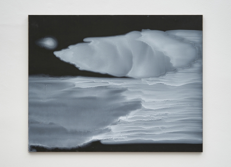 Parole sulla montagna, 2009, olio su carta abrasiva montata su tela, cm 94x120