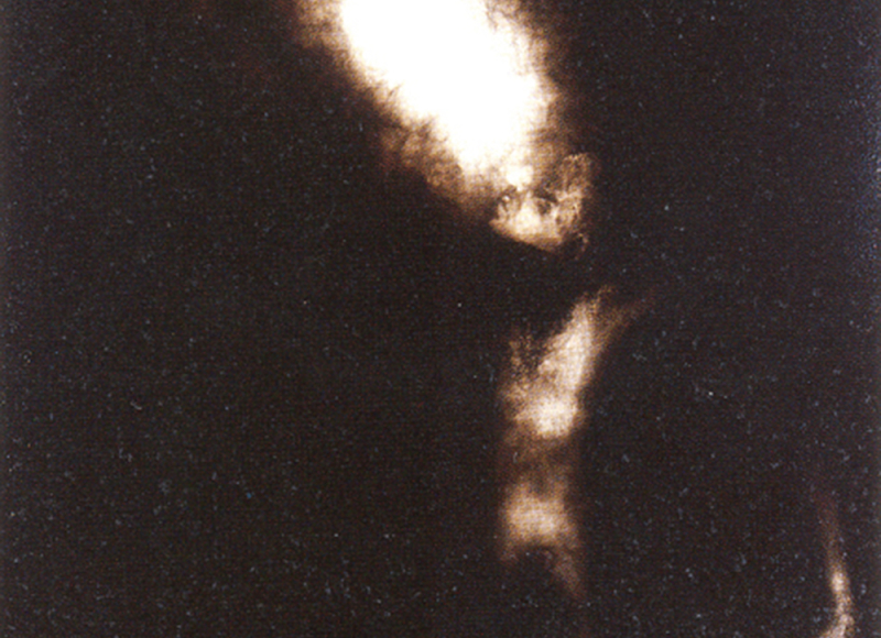 Tentativo di esistenza, 2002, tecnica mista su tavola, cm 145x145