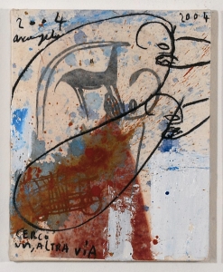 Sanniti, 2004, tecnica mista su carta intelata, cm 30x24