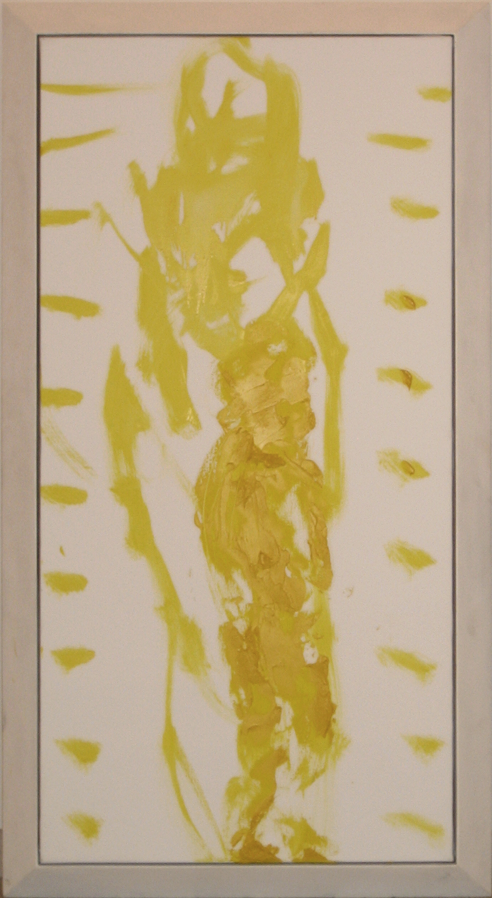 Grande e piccolo, 2005, olio e tempera su tela e legno, cm 131x72