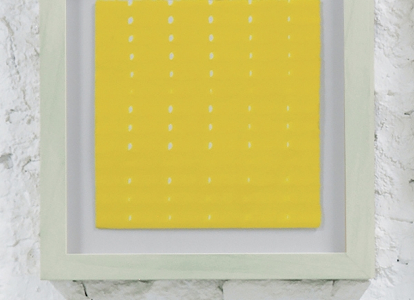 Rete, 2013, carta e inchiostro giallo, cm 40x40