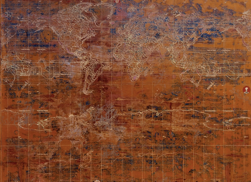 Il giardino della fame, 2003, acrilico su tela, cm 200x250