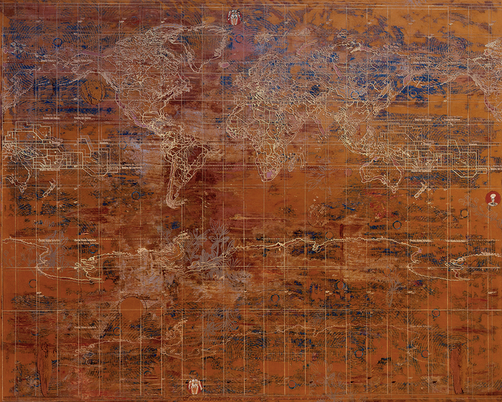 Il giardino della fame, 2003, acrilico su tela, cm 200x250