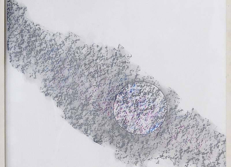 Occhio del cielo, 2004, tecnica mista su carta, cm 69x49