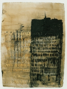 Cattedrale, 2004, olio su carta, cm 80x60