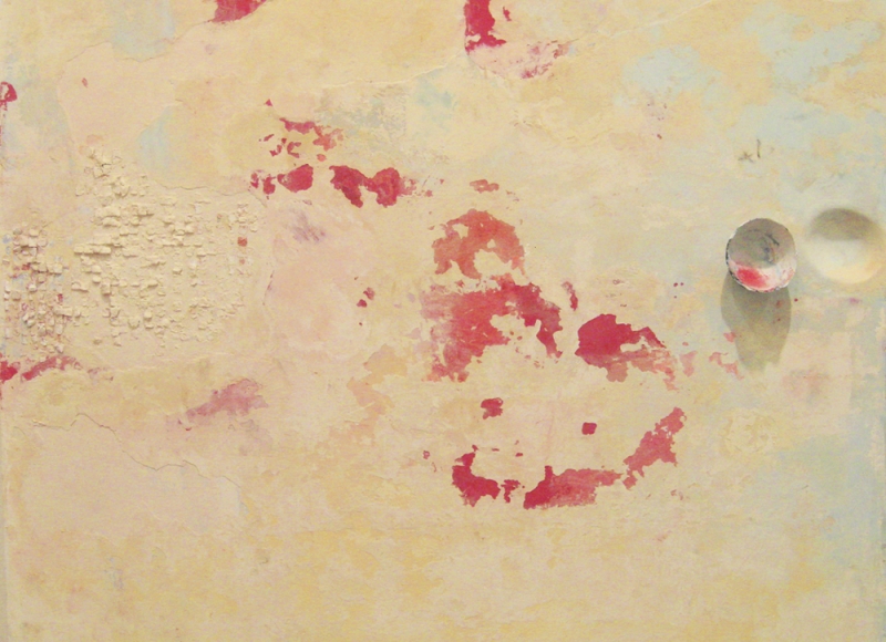 Strappo d'affresco, 2010, tecnica mista su tavola, cm 100x100