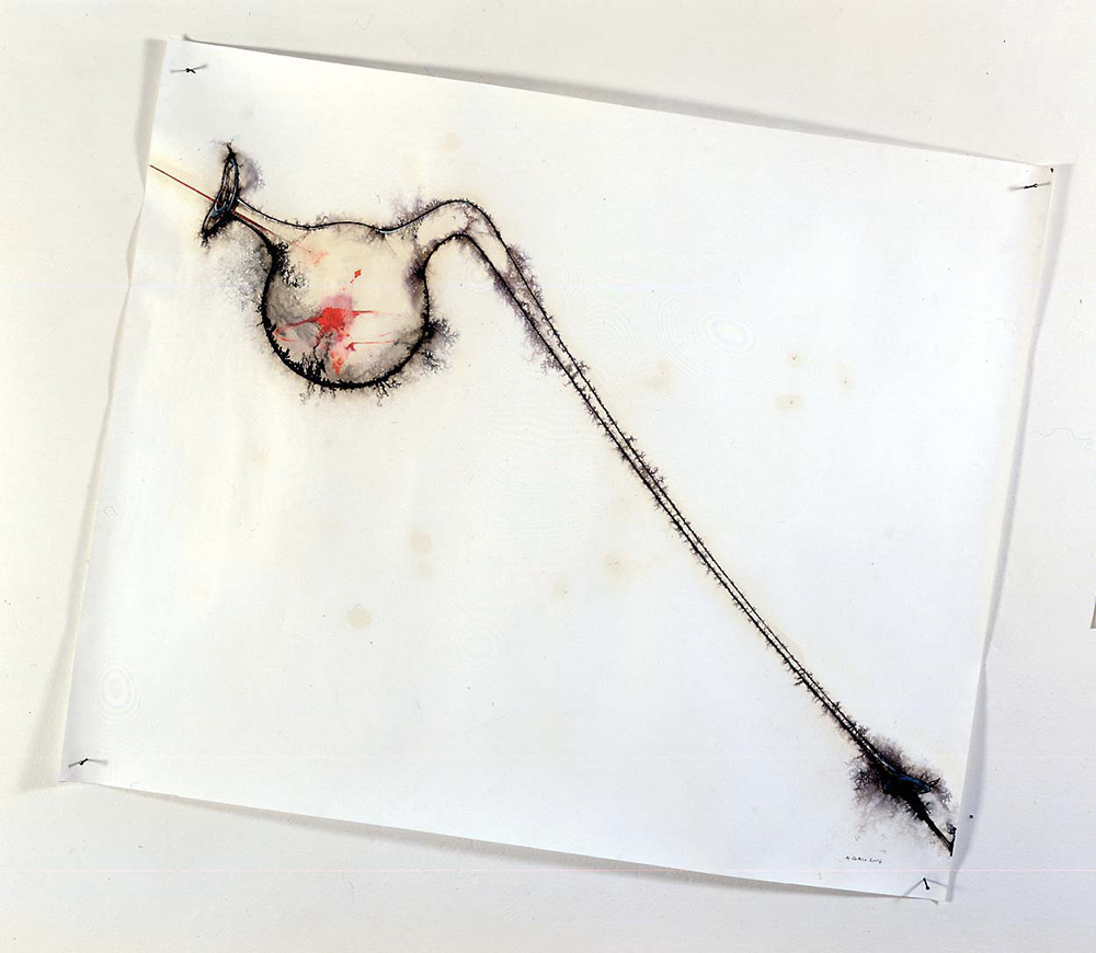 Gilberto Zorio, L’Alambicco della concordia, 2004, tecnica mista su carta, cm 125x150