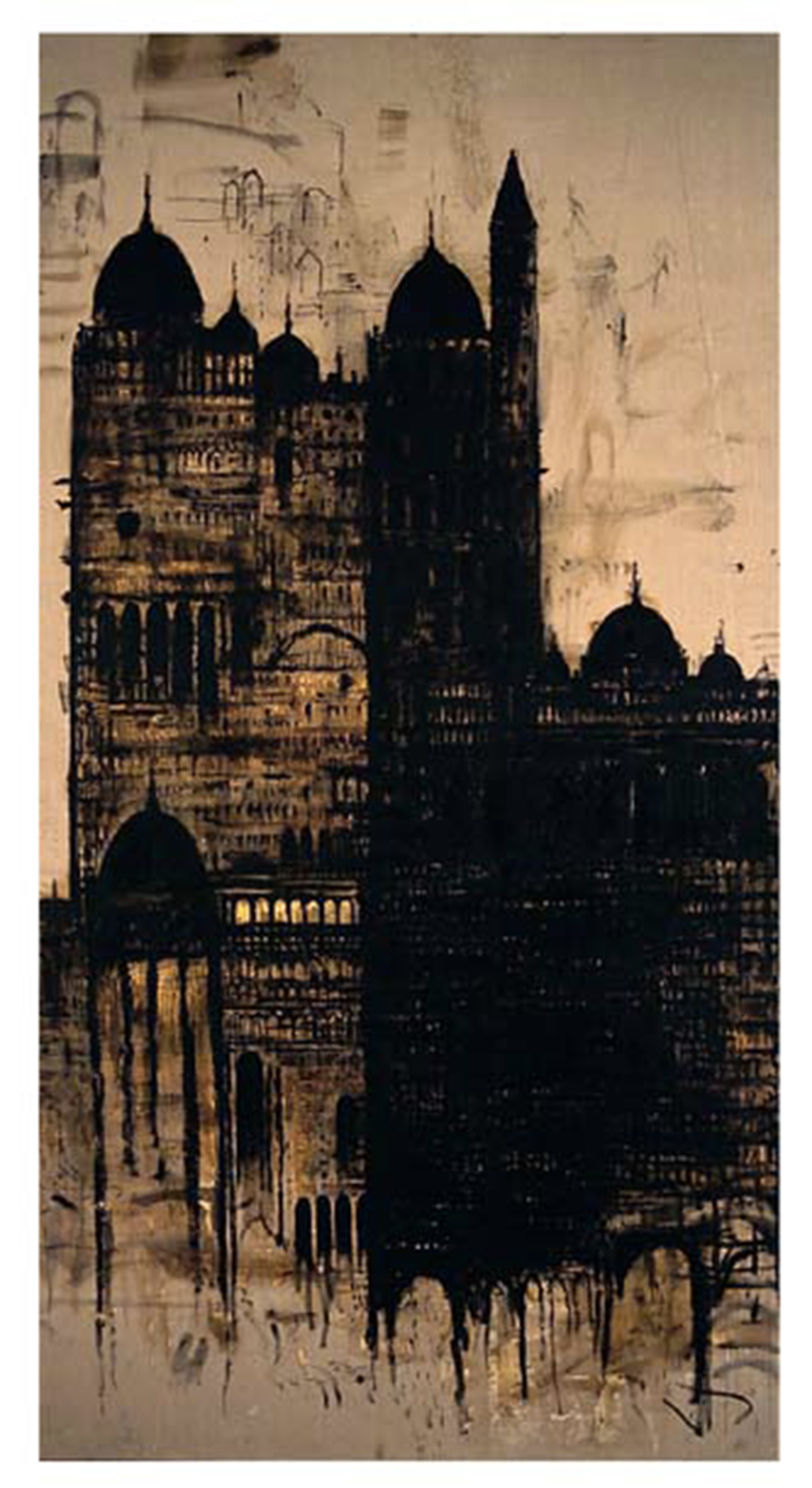 Cattedrale, 2004, olio su tela, cm 400x210 - Collez. Carisbo S. Giorgio in Poggiale, Bologna