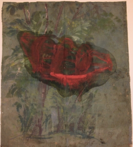 The lotus eaters, 2008, olio di papavero e pigmenti naturali su carta telata antica, cm 163,5x137