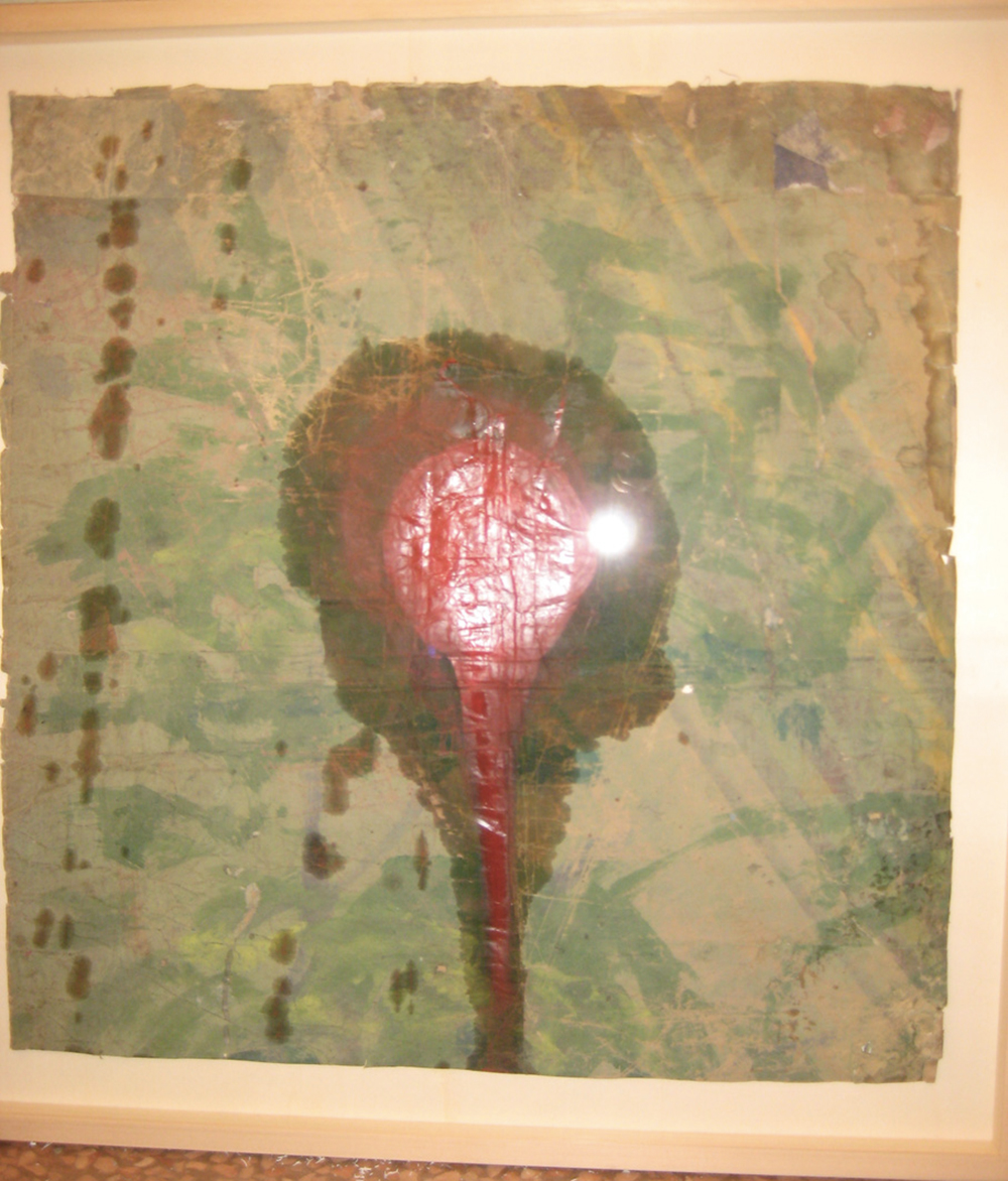 The lotus eaters, 2008, olio di papavero e pigmenti naturali su carta telata antica, cm 70x67,5