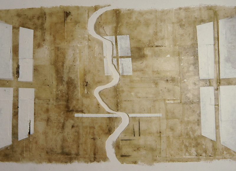 Studio Bianco, 2005, cementite su vetroresina, cm 260x450