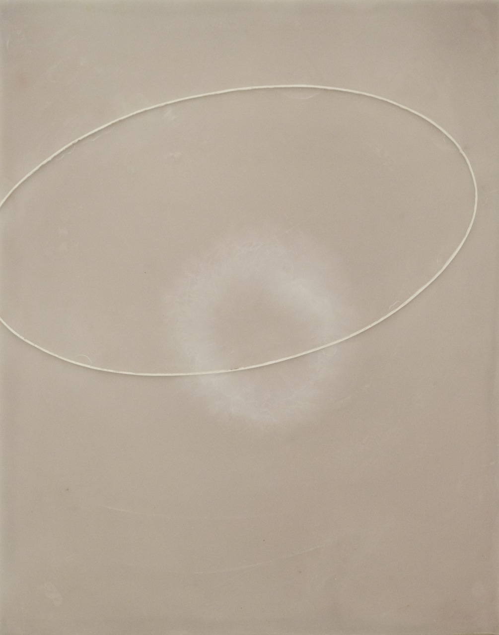 Peter Flaccus, Halo, 2011, encausto su tavola, cm 43x34