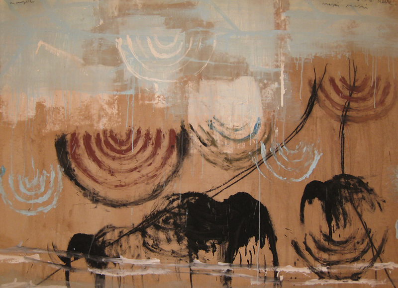 ...di stelle. Araba. Di stelle. Masai Masai, 2009, tecnica mista su tela, cm 137x140