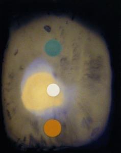 Peter Flaccus, Conjunction, 2002, encausto su tavola, cm 43x34