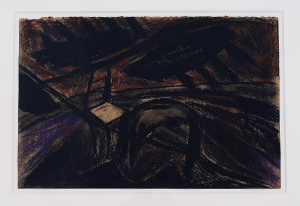 Di notte, 1984, tecnica mista su carta pesce, cm 28x42