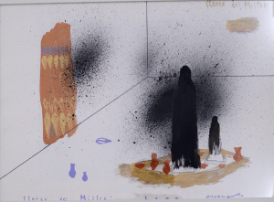 Stanza dei Misteri, 2000, tecnica mista su cartoncino, cm 50x70