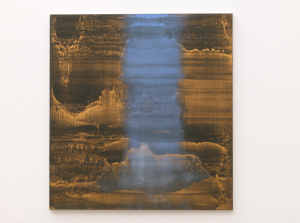 Matteo Montani, Dimora, 2013, olio e polvere d’ottone su carta abrasiva intelata, cm 80x75