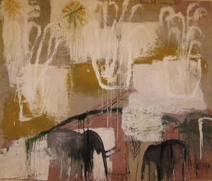 Terra del Serengeti, 2009, tecnica mista su tela, cm 134x160