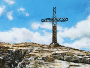 Croce, 2012, acrilico su carta, cm 20x27