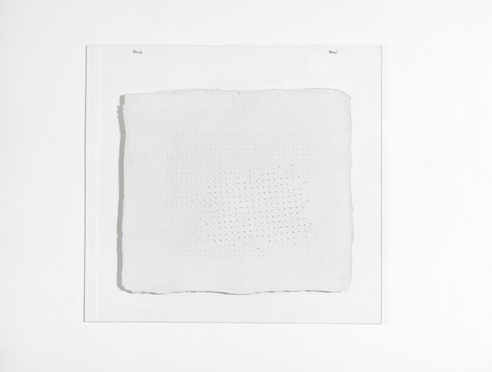 Quadro, 1973, acrilici e durcot su plexiglas, cm 69x74