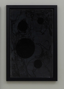 Nero ombrato, 2015, olio su lavagna, cm 98x68