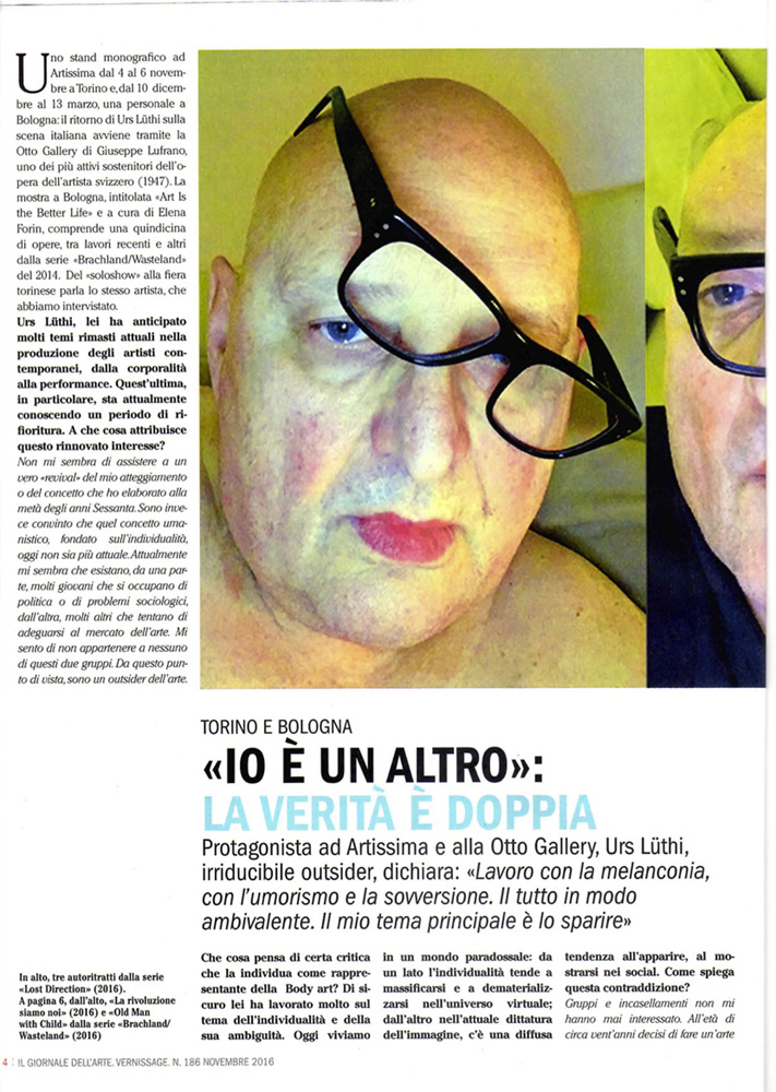 Intervista Urs Luethi Giornale dell'arte 1