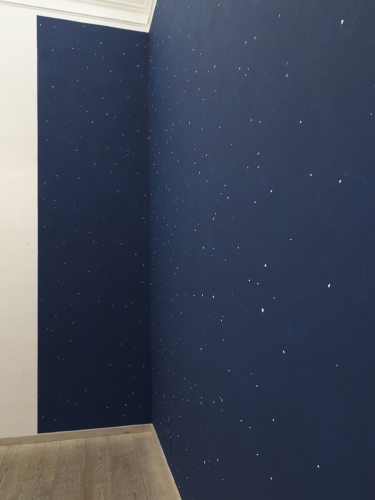 Le mie stelle da vicino non son poi così romantiche, 2019, wall painting, dimensioni variabili
