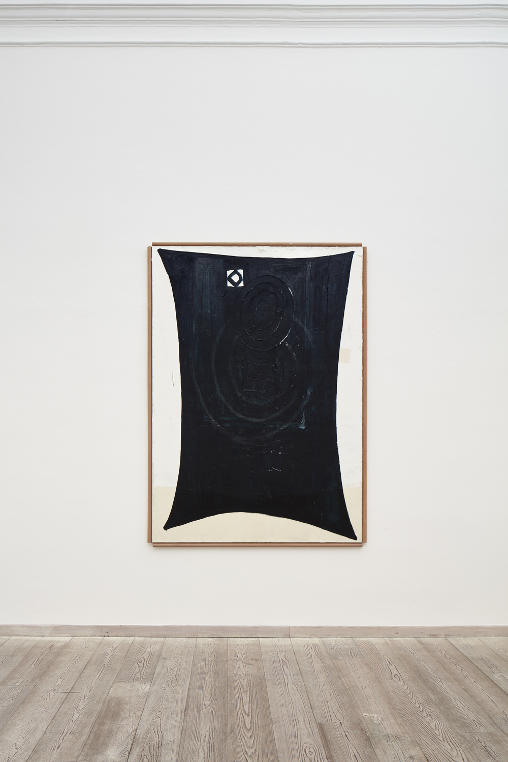 Gianni Dessì, Velo scuro, 1994, olio su tela e legno, cm 195x145