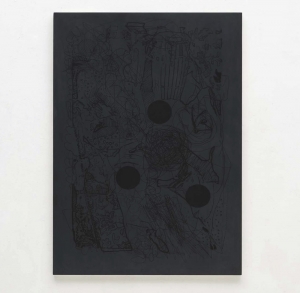 Luigi Carboni, Ridisegnare, 2019, acrilico e olio su tavola, cm 160x114