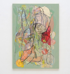 Luigi Carboni, Ridisegnare, 2019/20, acrilico e olio su tavola, cm 160x114