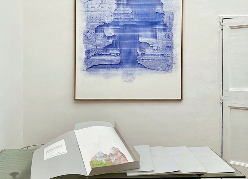 Respiro, 2021, acquerello su carta montata su tela, cm 200x140