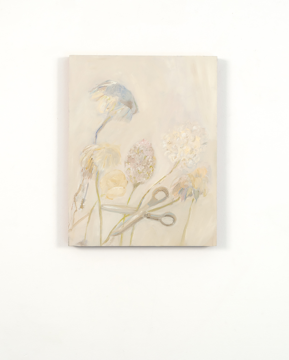 Beatrice Meoni, Ditelo con i fiori – Say it with flowers. Tranchant, 2021, olio su tavola, cm 45x38