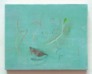 Orizzonte degli Eventi, 2018, olio su tavola, cm 24x30