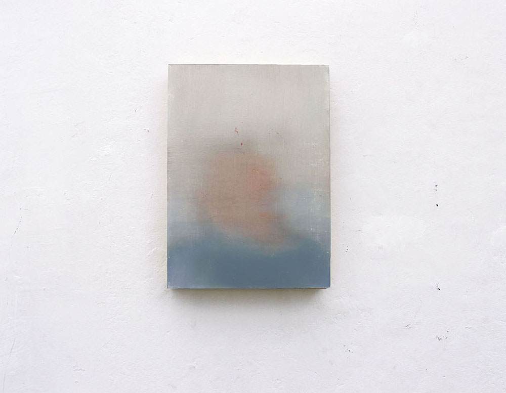 Gloria Franzin, Rewriting V - Sommerso, 2022, olio su tavola, cm 35x25