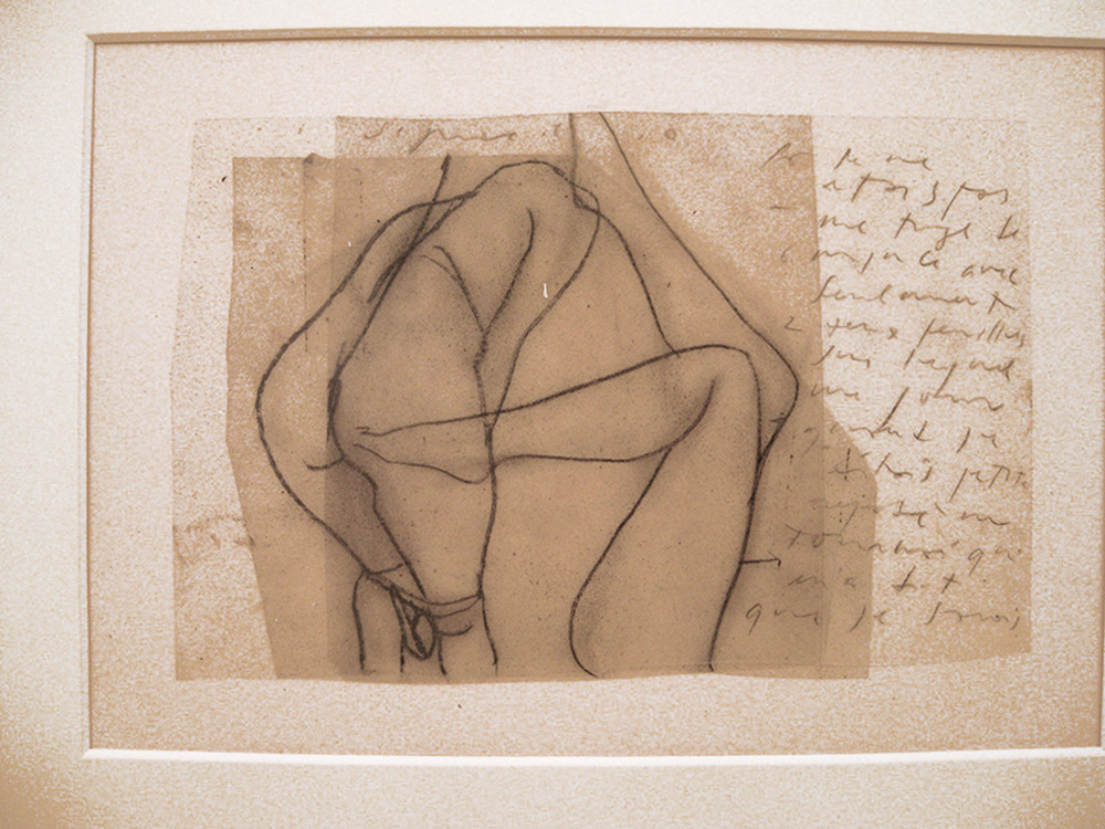 Luca Caccioni, Dalla serie Grande Quaderno Erotico 1994/2023, 2014, grafite e resine su acetati sovrapposti su cartone, cm 36x51,4