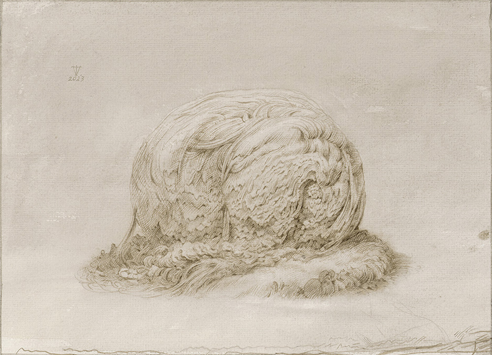 Tinus Vermeersch, Untitled, 2023, penna e inchiostro su carta, cm 17,2x23,8
