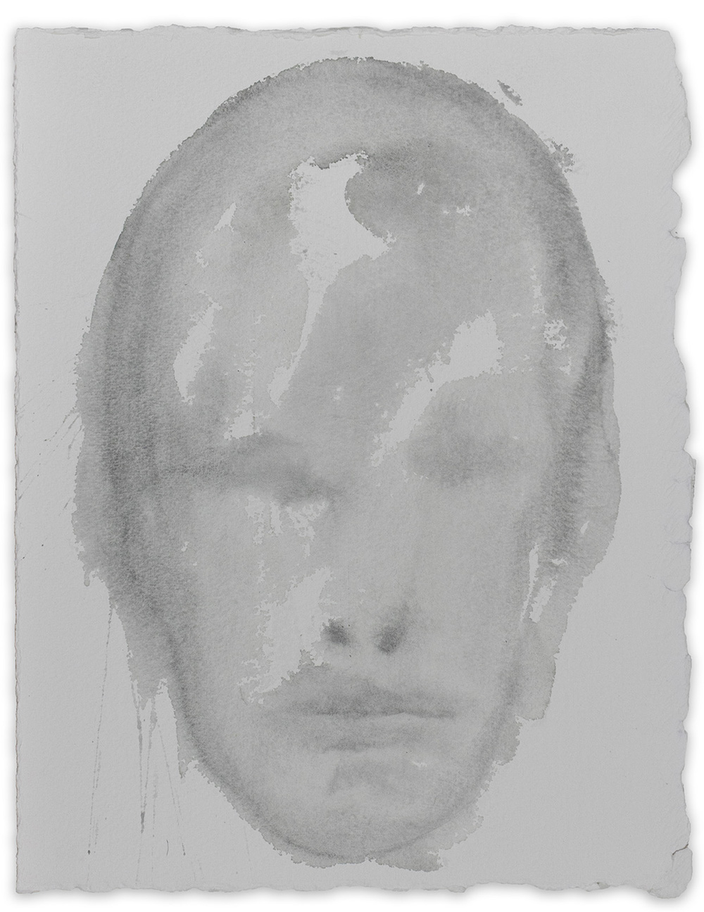 Ugo Giletta, Volto, 2023, acquerello su carta Arches 100% 850gr/mq, cm 38x29