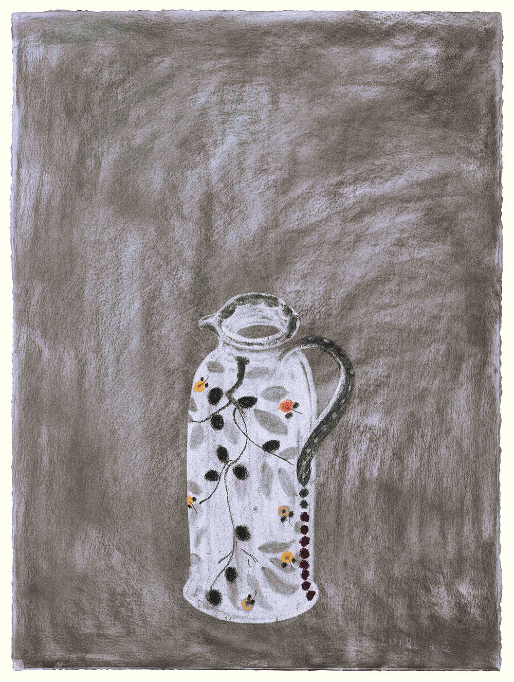 Wang Yu Ping, Senza titolo, 2018, carboncino su carta, cm 76x56