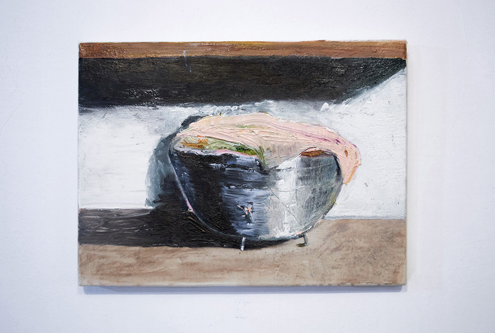 Luca Angeloni, Nido d'insetti, 2025, olio su tela, cm 30x40