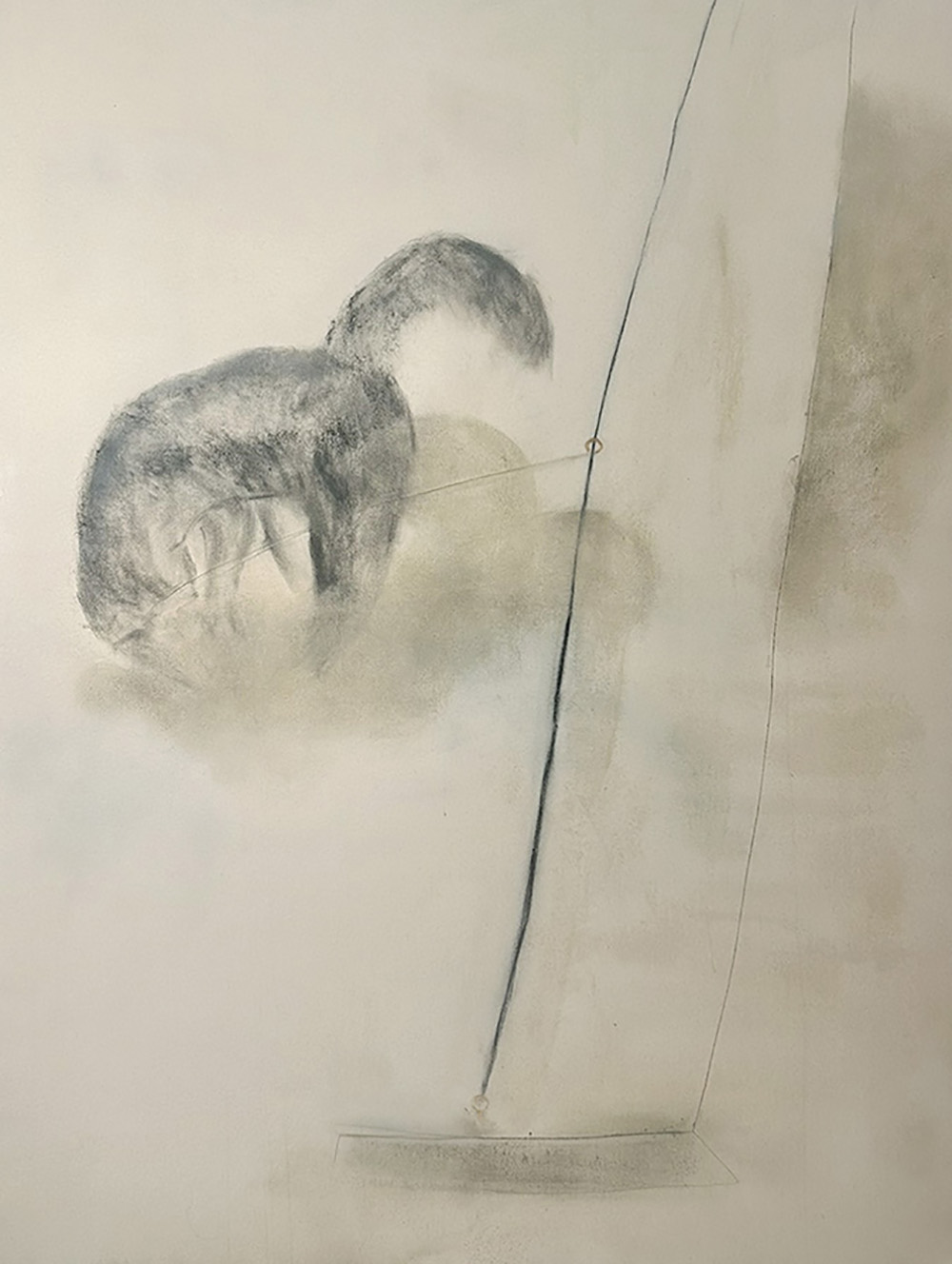 Antonio Peluso, Vita da cani, 2026, tecnica mista su tela, cm 190x145
